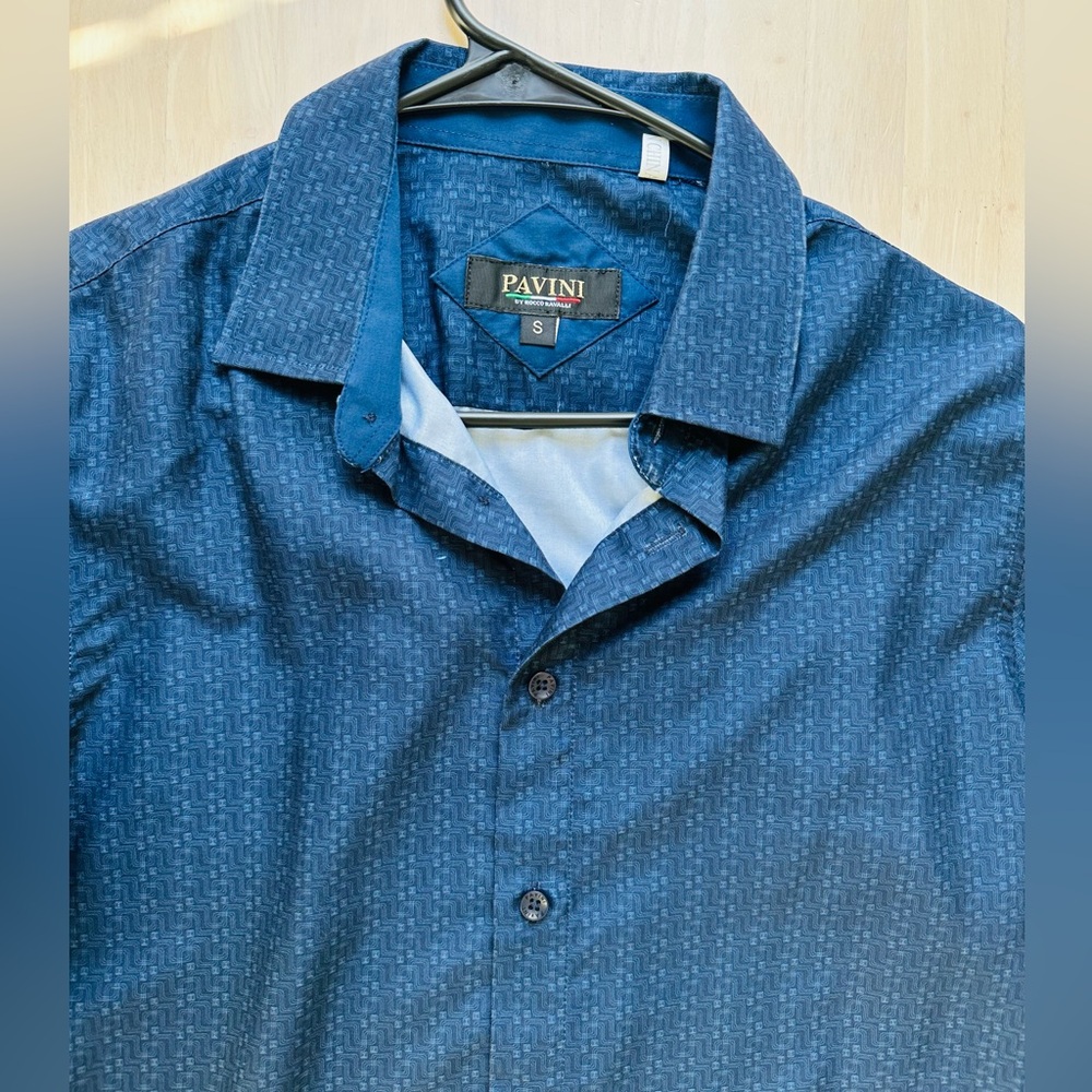 Men's Navy Casual Button Down Shirt